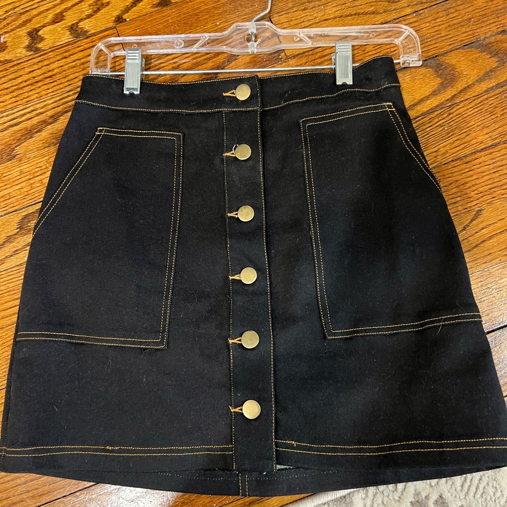 Dark denim skirt